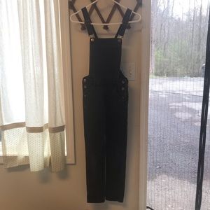 Black Denim Overalls